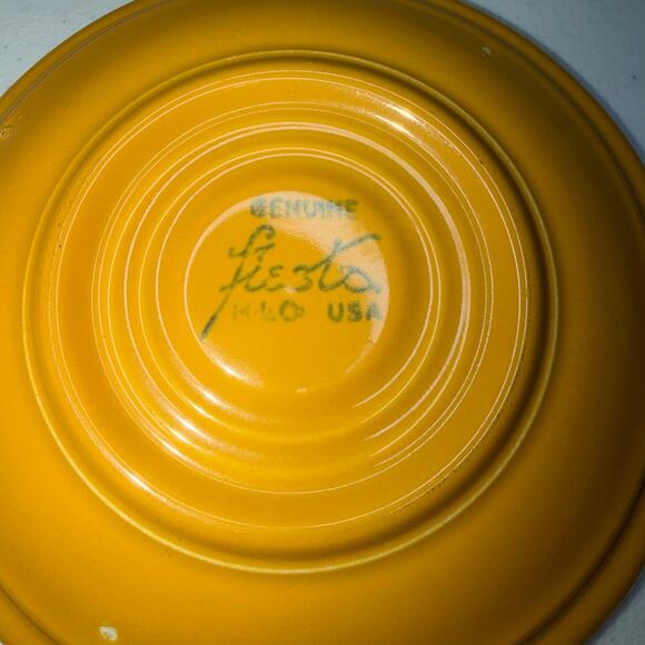 Vintage Fiestaware 6” Original Gold Coffee Cup Saucer Plate – Single Replacement - Picture 3 of 5